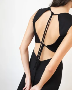 New Sadie Dress Crepe Twill Viscose Black Dresses | Clothing