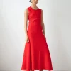Hot Sadie Dress Tencel Blend Red Dresses | Clothing