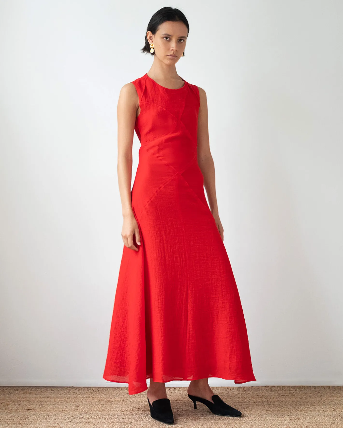 Hot Sadie Dress Tencel Blend Red Dresses | Clothing