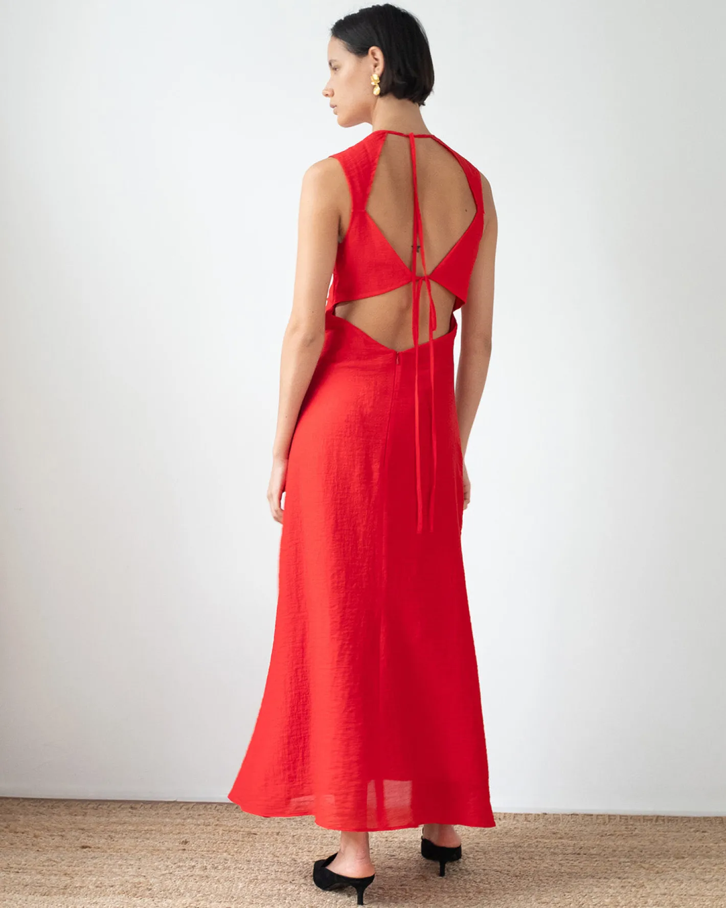 Hot Sadie Dress Tencel Blend Red Dresses | Clothing
