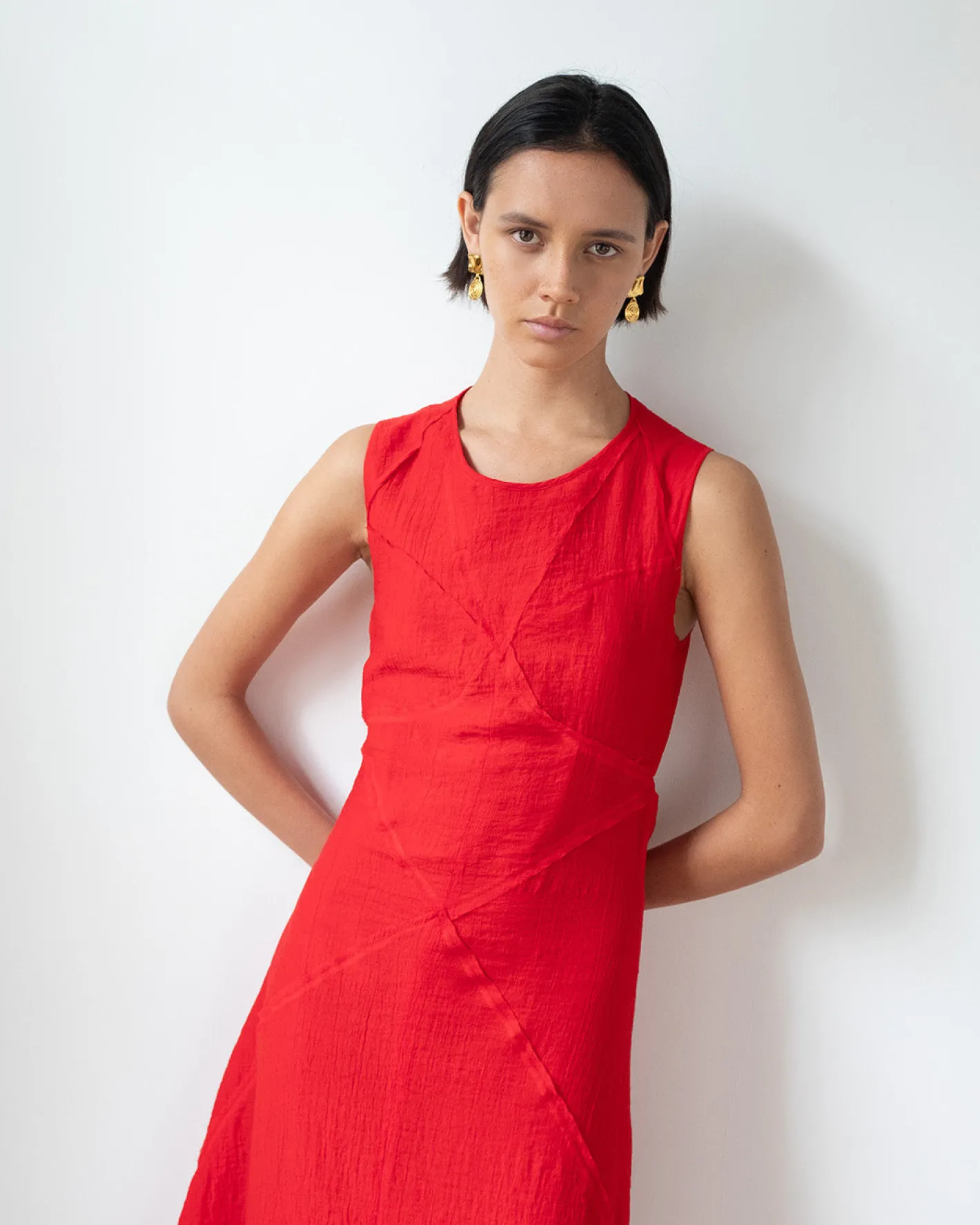 Hot Sadie Dress Tencel Blend Red Dresses | Clothing