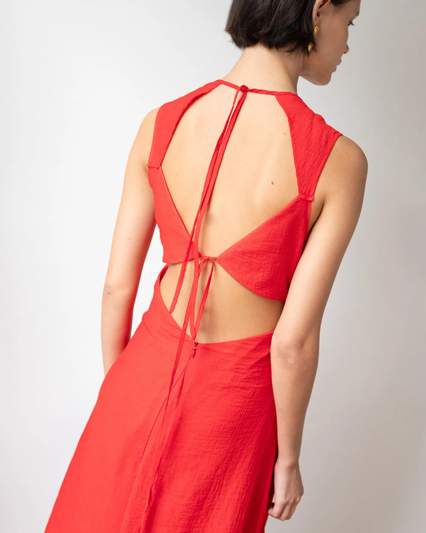 Hot Sadie Dress Tencel Blend Red Dresses | Clothing