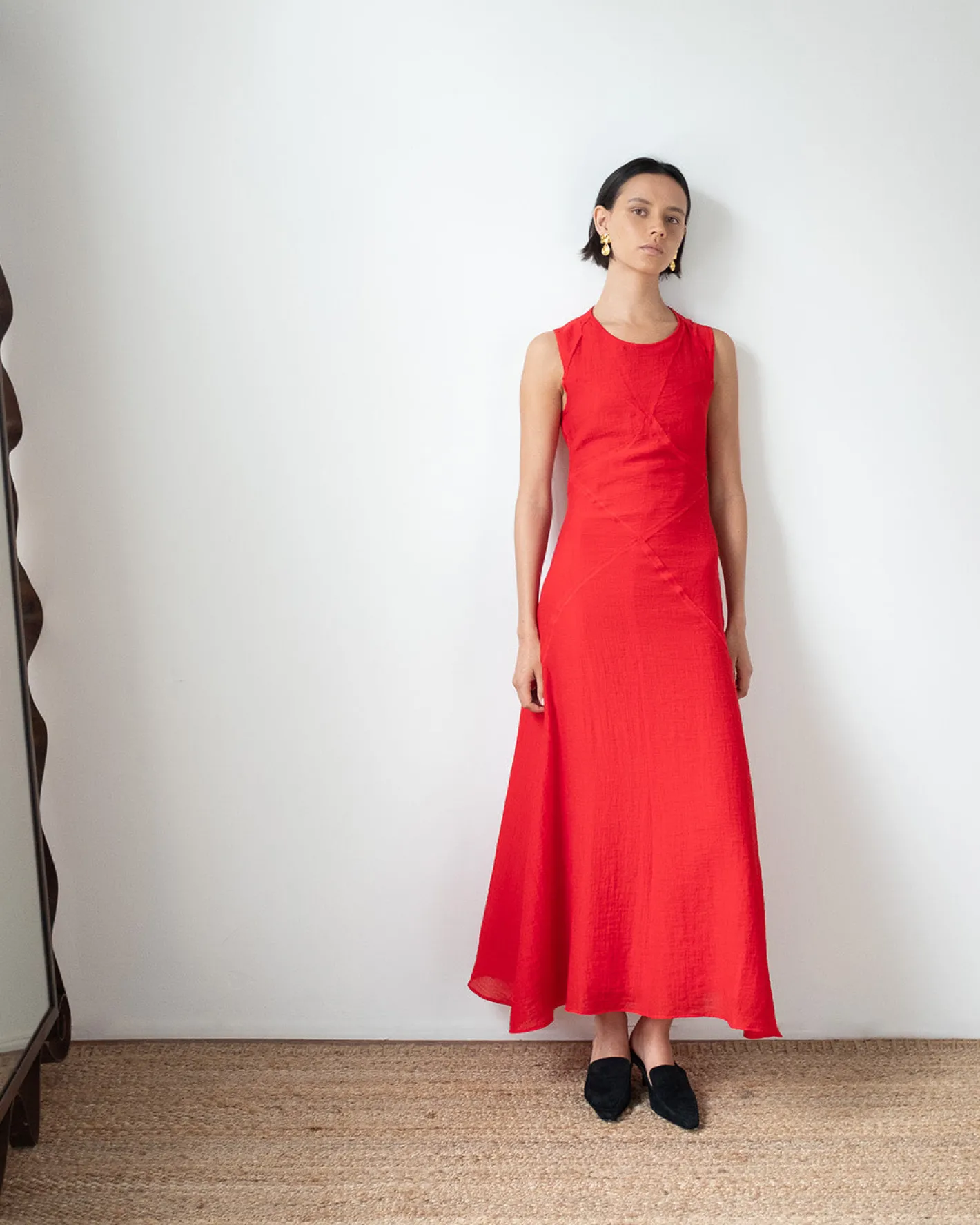 Hot Sadie Dress Tencel Blend Red Dresses | Clothing
