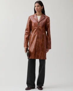 Sale Samantha Jacket Faux Leather Brown Jackets | Jackets