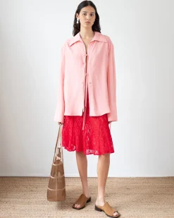 New Saskia Shirt Crepe Viscose Pink Shirts & Blouses | Clothing