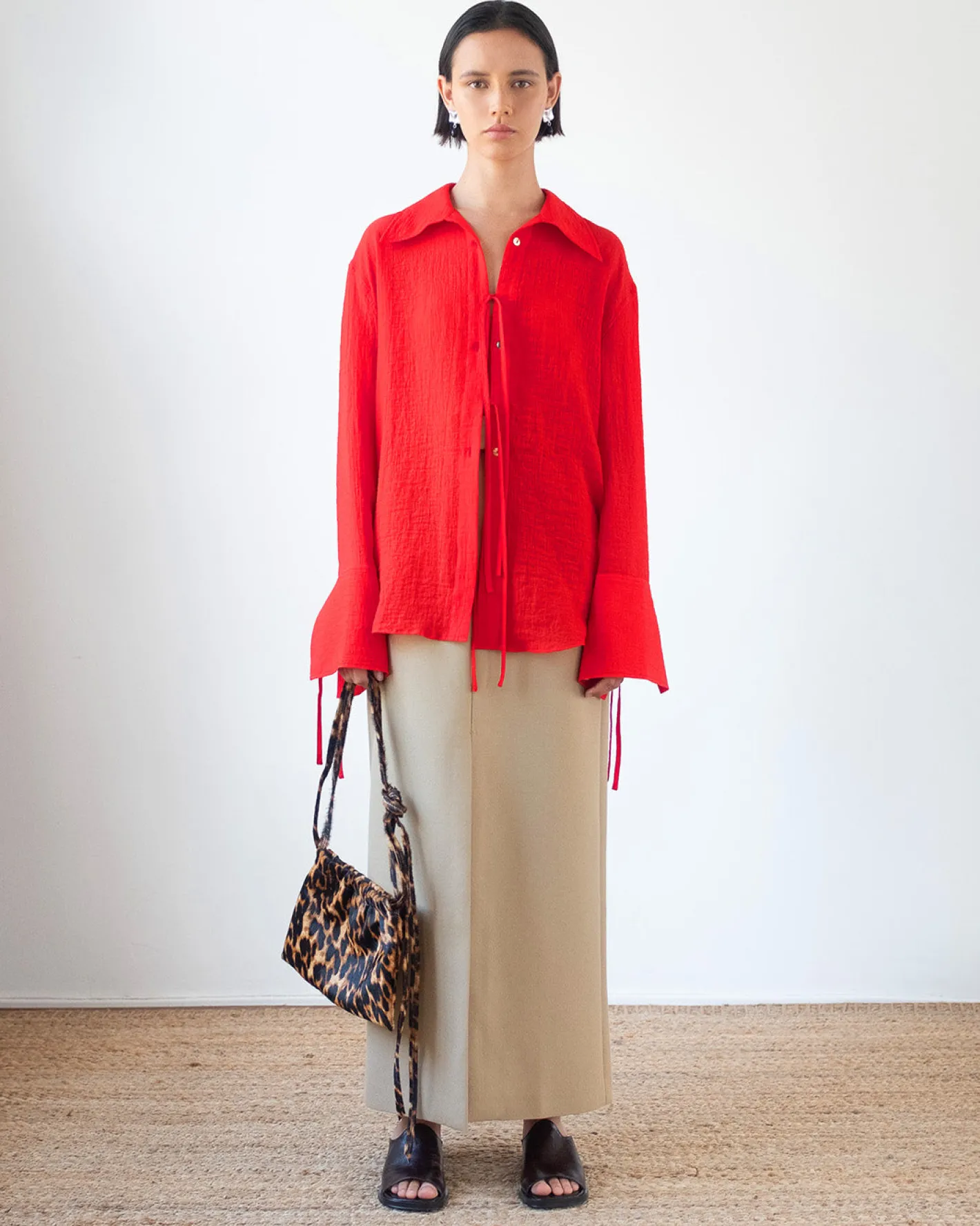 Fashion Saskia Shirt Tencel Blend Red Shirts & Blouses | Clothing