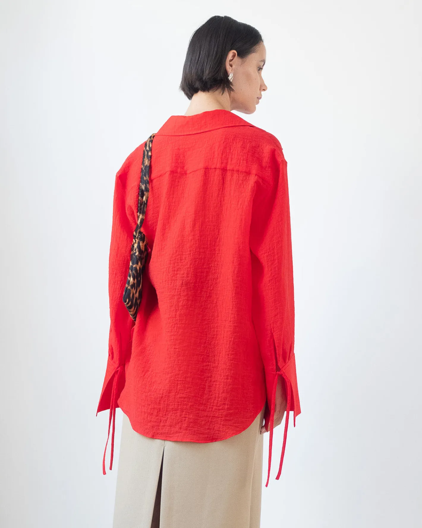 Fashion Saskia Shirt Tencel Blend Red Shirts & Blouses | Clothing