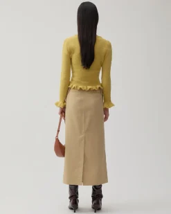 Fashion Savie Cardigan Alpaca Blend Yellow Knitwear | Clothing