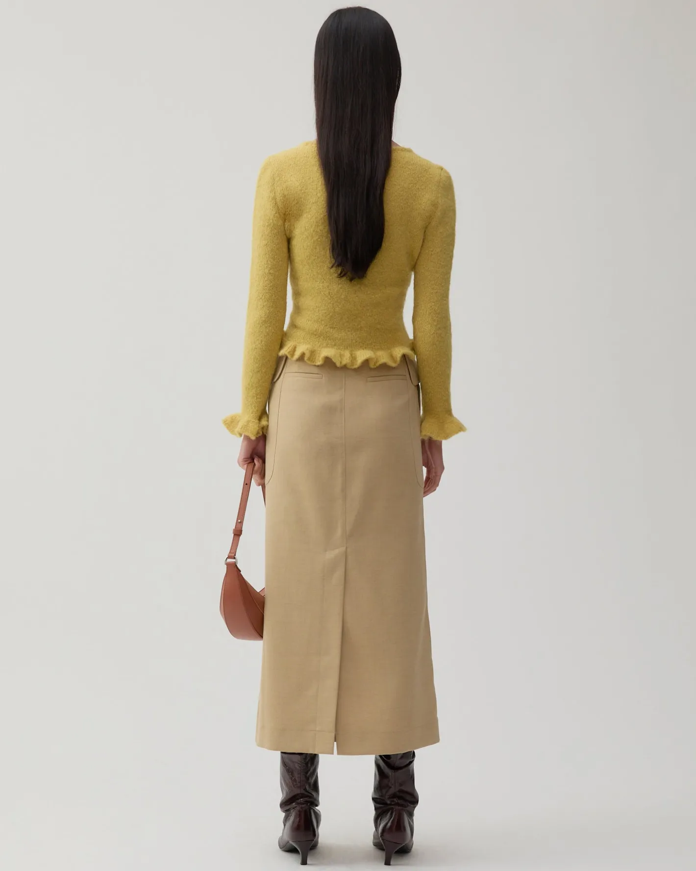 Fashion Savie Cardigan Alpaca Blend Yellow Knitwear | Clothing
