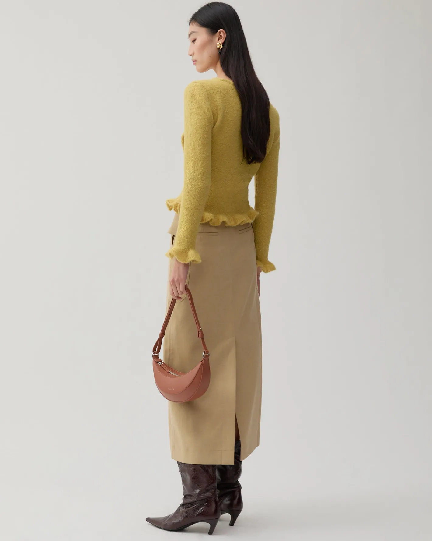 Fashion Savie Cardigan Alpaca Blend Yellow Knitwear | Clothing
