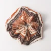 Sale Scrunchie Tencel Print Brown Hair Accessories