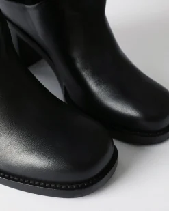 Fashion Shania Boots Suede and Leather Black Boots