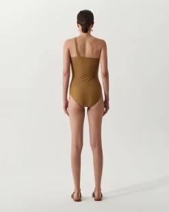 Online Sienna One-piece Recycled Nylon Walnut Swimwear