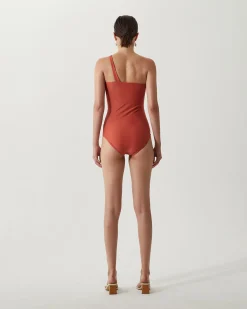 Best Sienna One-piece Recycled Nylon Rust Swimwear