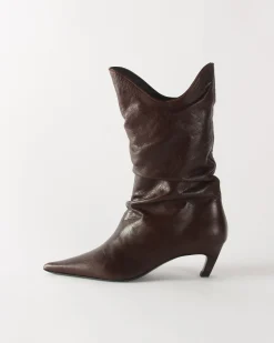 Sale Slouchy Boot Leather Cappuccino Boots