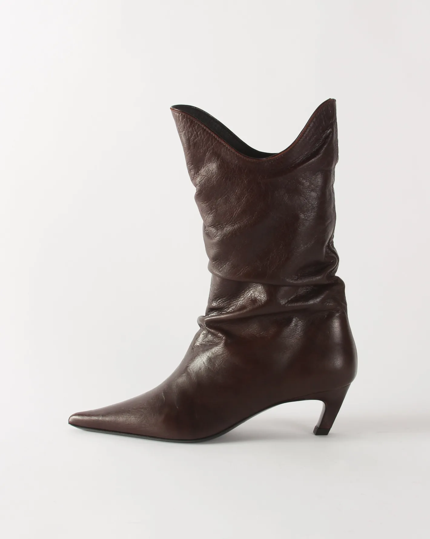 Sale Slouchy Boot Leather Cappuccino Boots