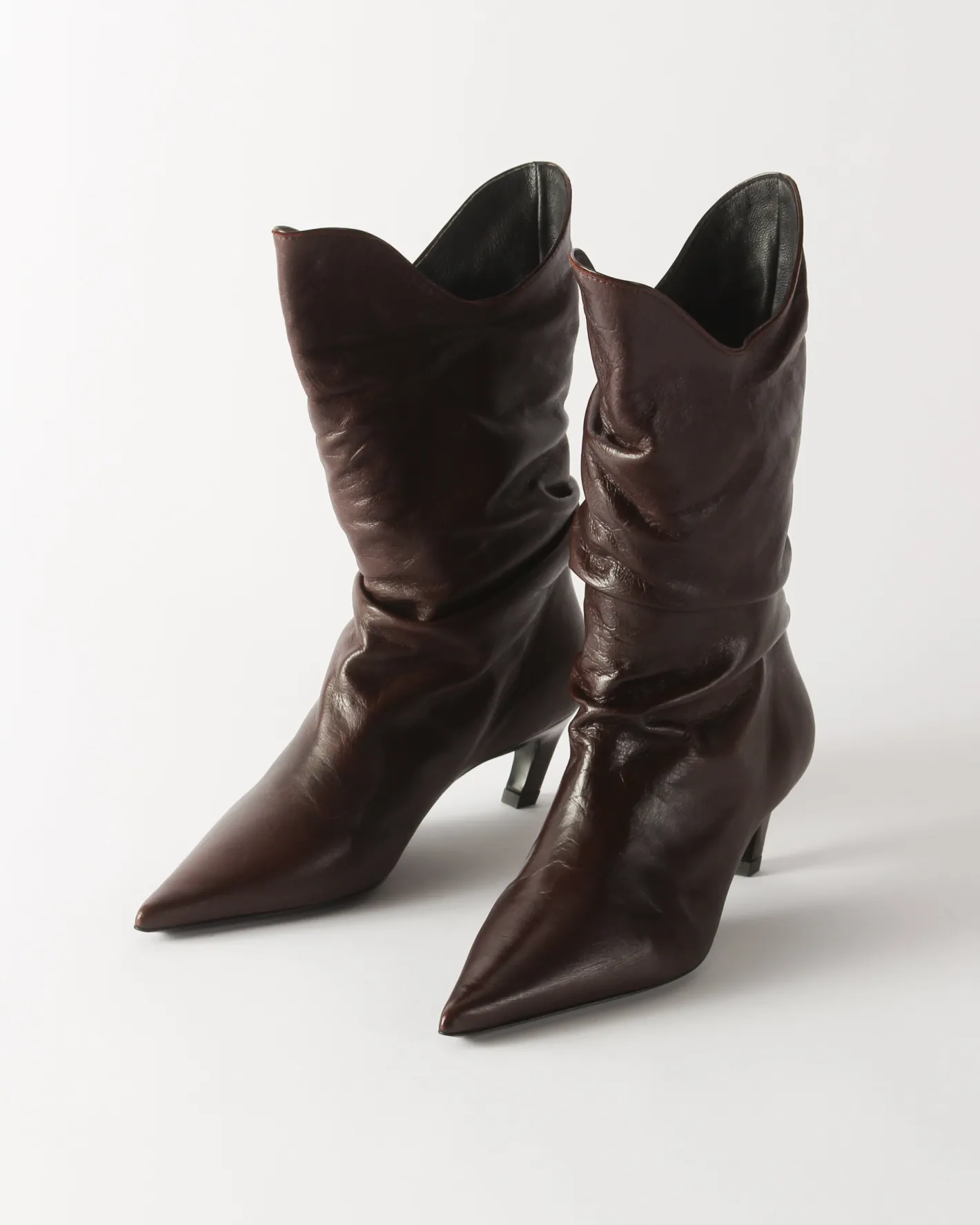 Sale Slouchy Boot Leather Cappuccino Boots