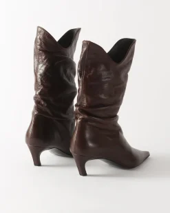 Sale Slouchy Boot Leather Cappuccino Boots