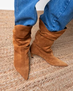Discount Slouchy Boot Suede Tan Boots