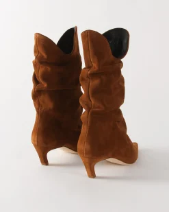 Discount Slouchy Boot Suede Tan Boots
