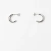 Outlet Small Hoops Silver Plated Earrings