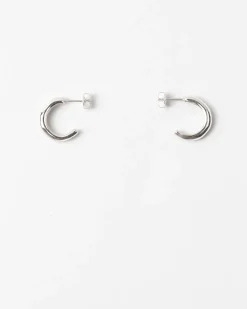 Outlet Small Hoops Silver Plated Earrings