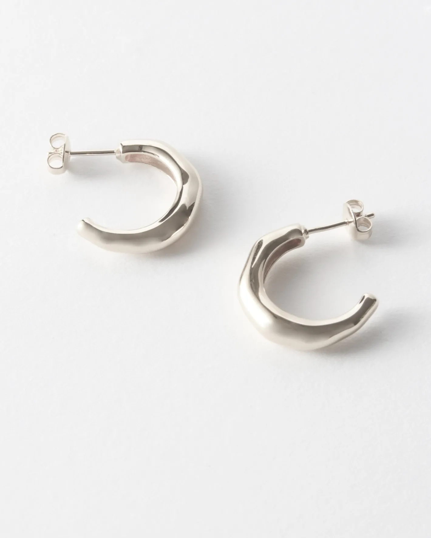 Outlet Small Hoops Silver Plated Earrings
