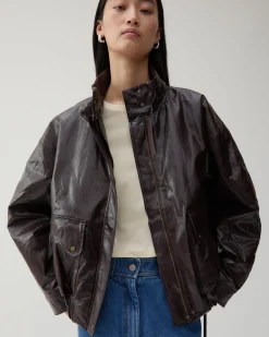 Fashion Sofie Jacket Faux Leather Burgundy Jackets | Jackets
