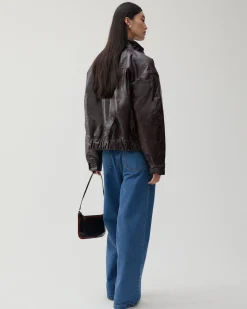 Fashion Sofie Jacket Faux Leather Burgundy Jackets | Jackets