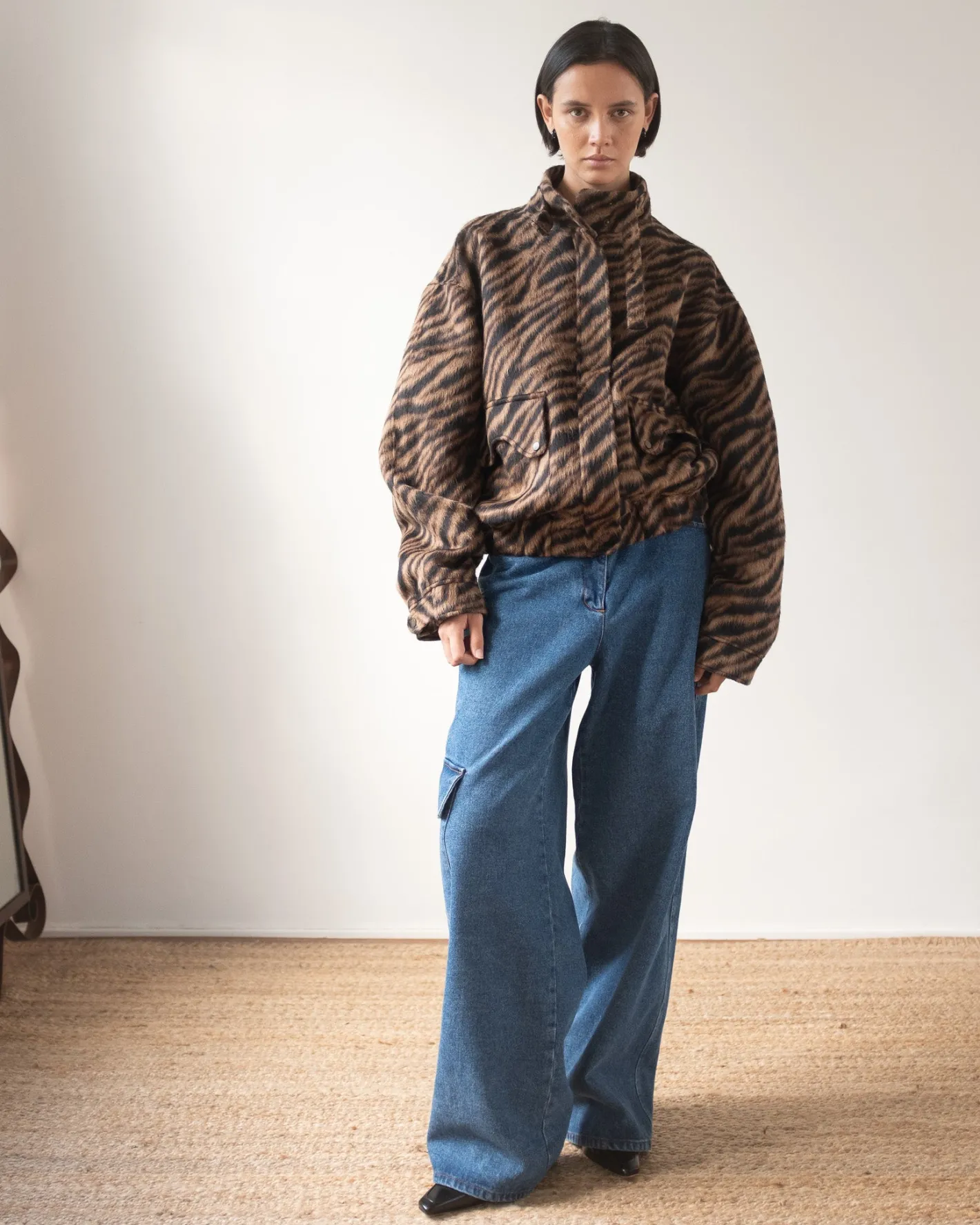 Online Sofie Jacket Wool Blend Jacquard Tiger Beige Jackets | Jackets