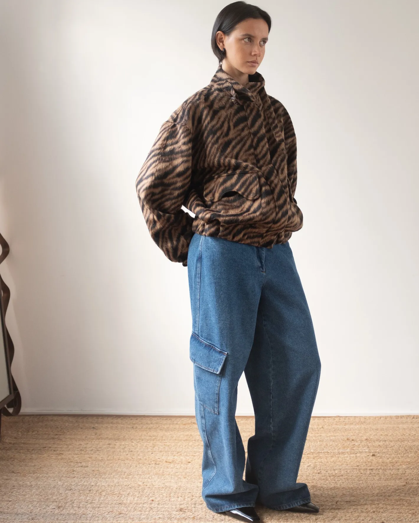 Online Sofie Jacket Wool Blend Jacquard Tiger Beige Jackets | Jackets