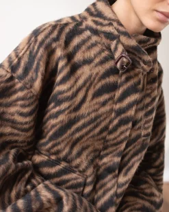 Online Sofie Jacket Wool Blend Jacquard Tiger Beige Jackets | Jackets