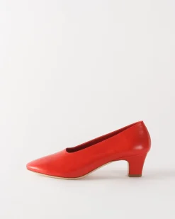 Fashion Soft Pump Leather Rosso Heels