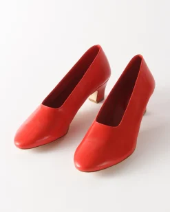 Fashion Soft Pump Leather Rosso Heels
