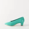 Best Soft Pump Leather Turchese Heels