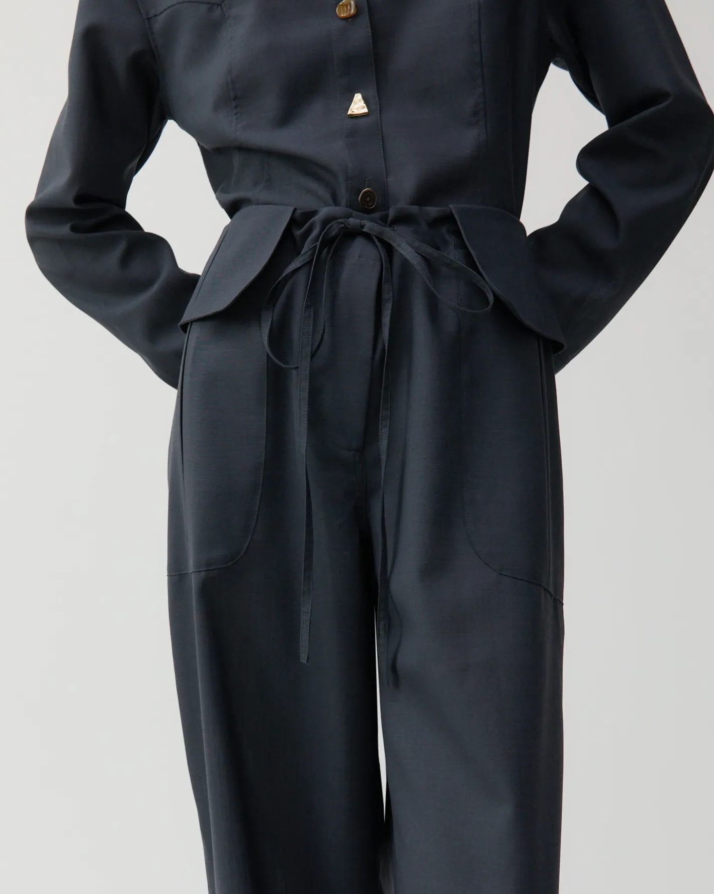 Discount Sonia Trousers Wool Blend Suiting Slate Trousers | Tailoring