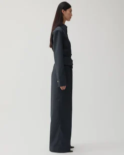 Discount Sonia Trousers Wool Blend Suiting Slate Trousers | Tailoring
