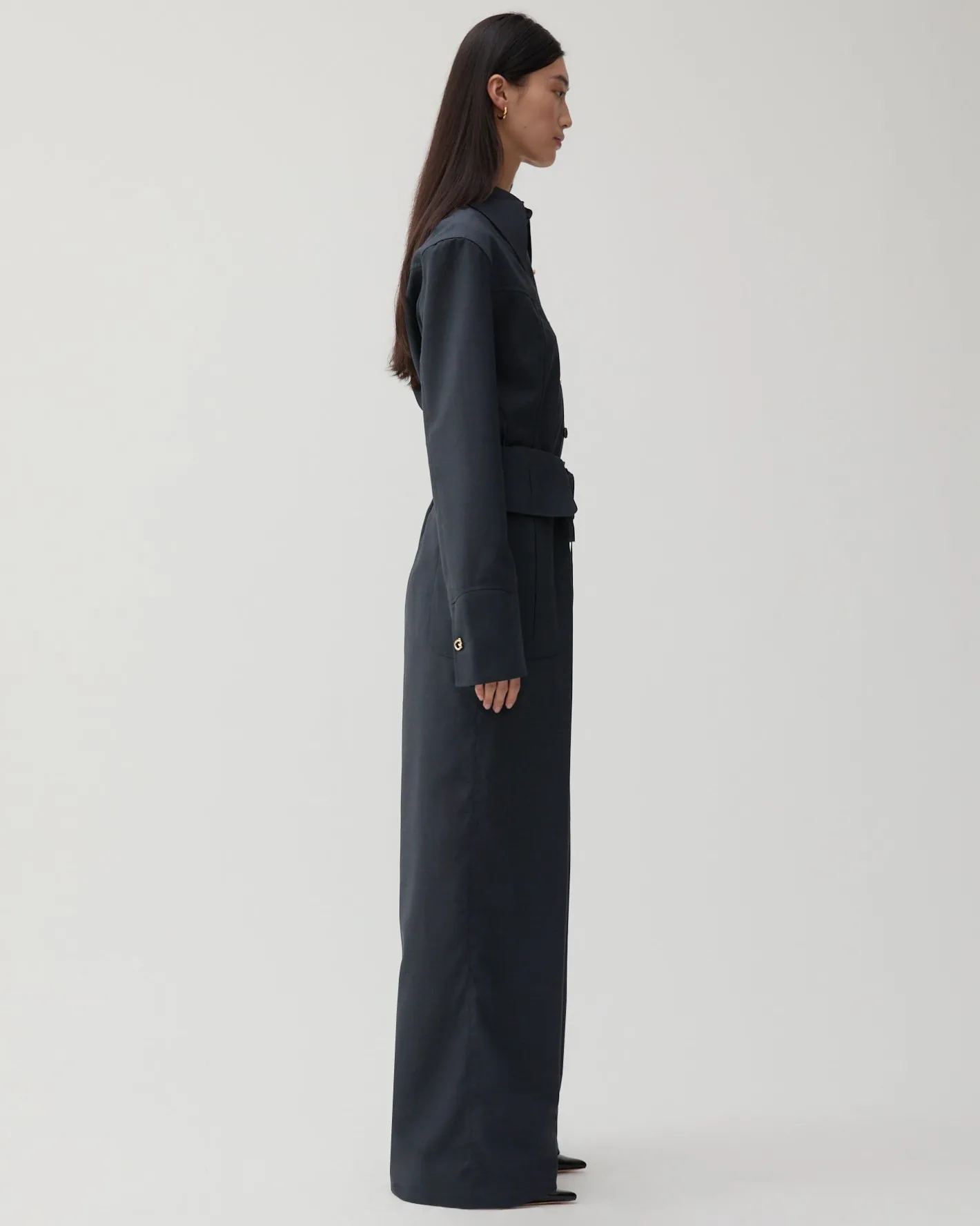 Discount Sonia Trousers Wool Blend Suiting Slate Trousers | Tailoring