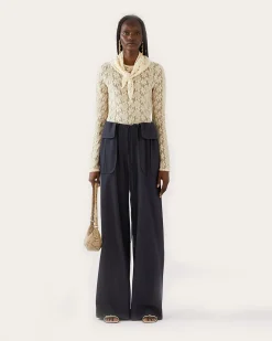 Discount Sonia Trousers Wool Blend Suiting Slate Trousers | Tailoring