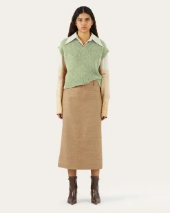Best Spencer Vest Alpaca Blend Mint Knitwear | Clothing