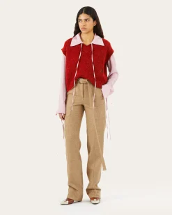 Discount Spencer Vest Alpaca Blend Red Knitwear | Clothing