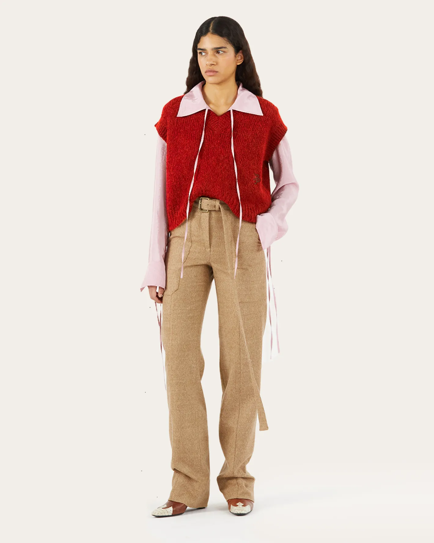 Discount Spencer Vest Alpaca Blend Red Knitwear | Clothing