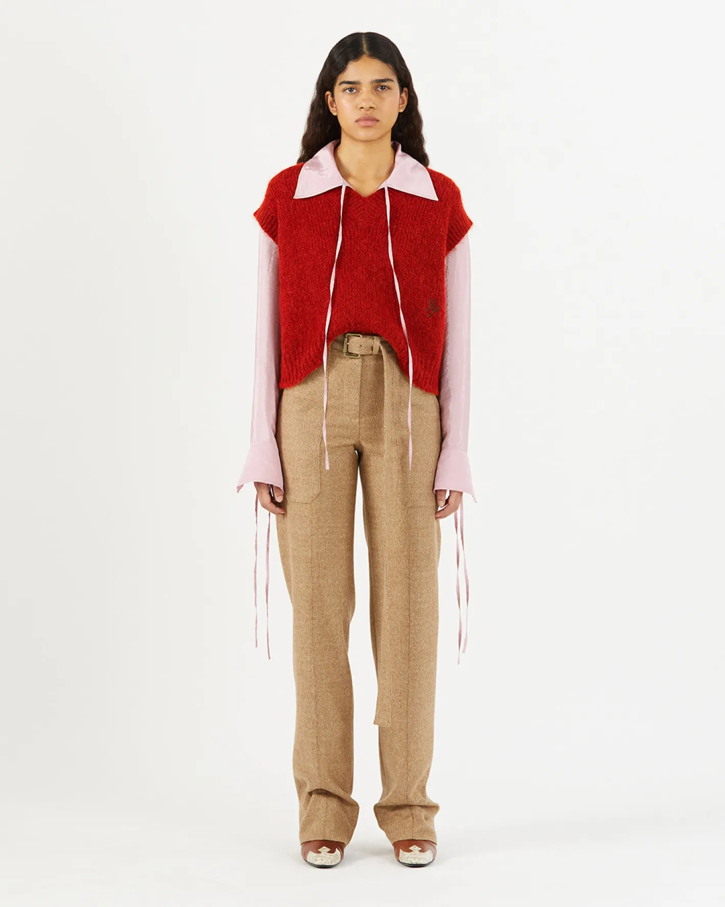 Discount Spencer Vest Alpaca Blend Red Knitwear | Clothing