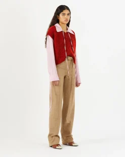 Discount Spencer Vest Alpaca Blend Red Knitwear | Clothing