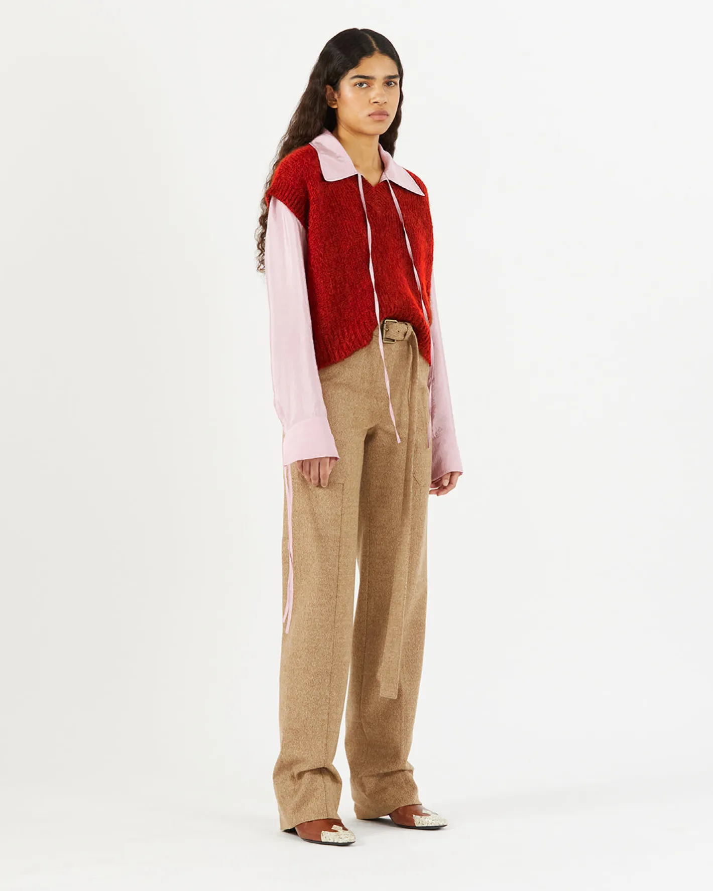 Discount Spencer Vest Alpaca Blend Red Knitwear | Clothing