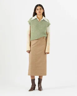 Best Spencer Vest Alpaca Blend Mint Knitwear | Clothing