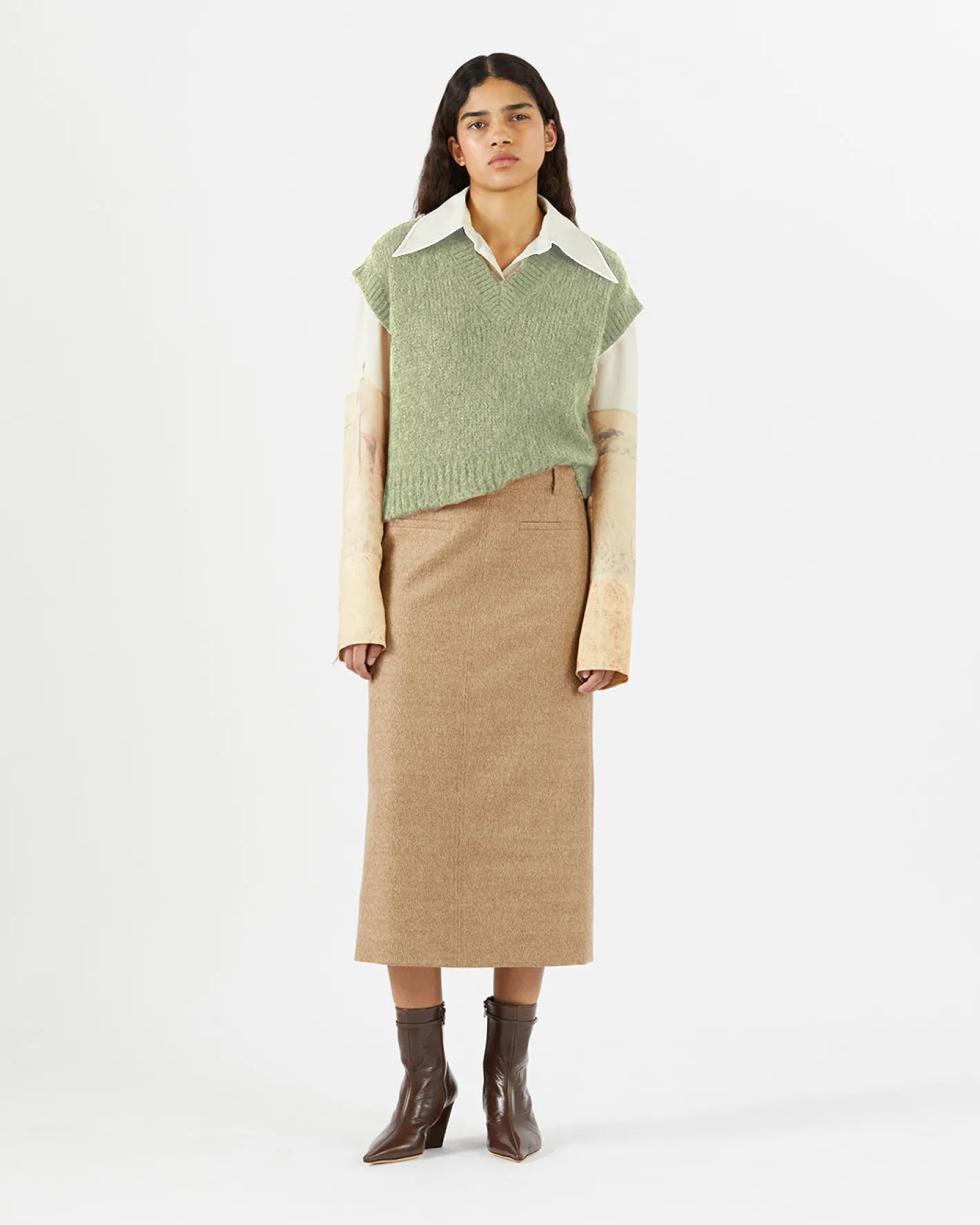 Best Spencer Vest Alpaca Blend Mint Knitwear | Clothing