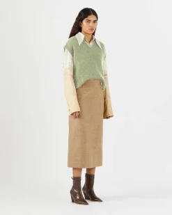 Best Spencer Vest Alpaca Blend Mint Knitwear | Clothing