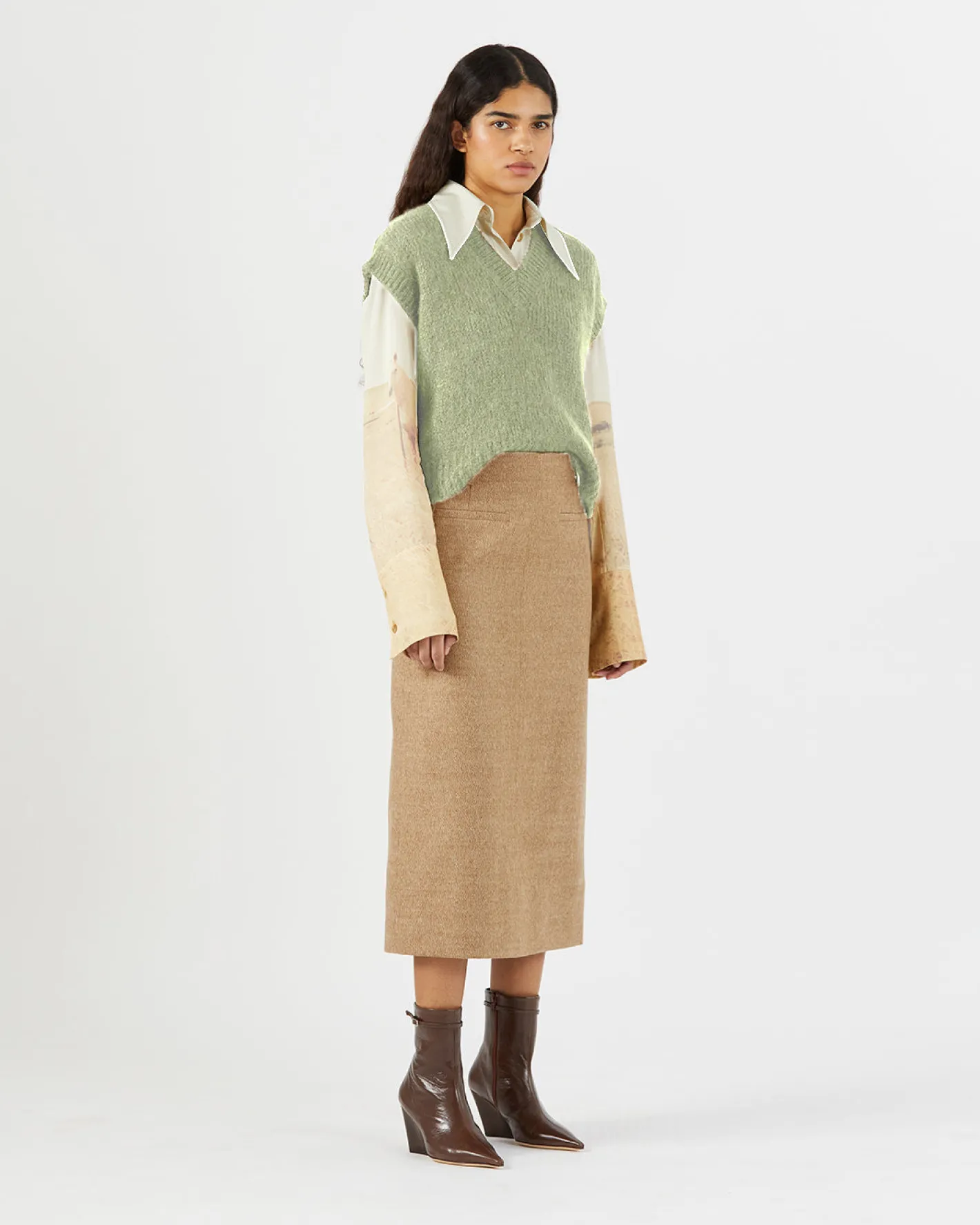 Best Spencer Vest Alpaca Blend Mint Knitwear | Clothing