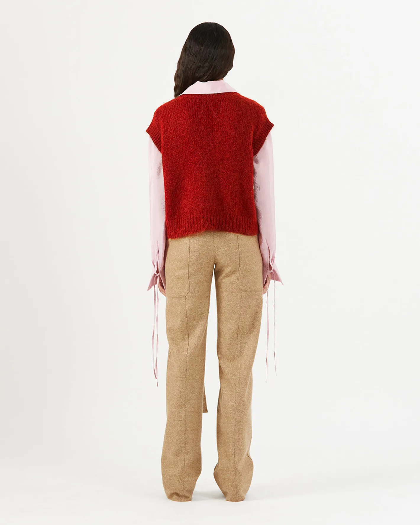 Discount Spencer Vest Alpaca Blend Red Knitwear | Clothing